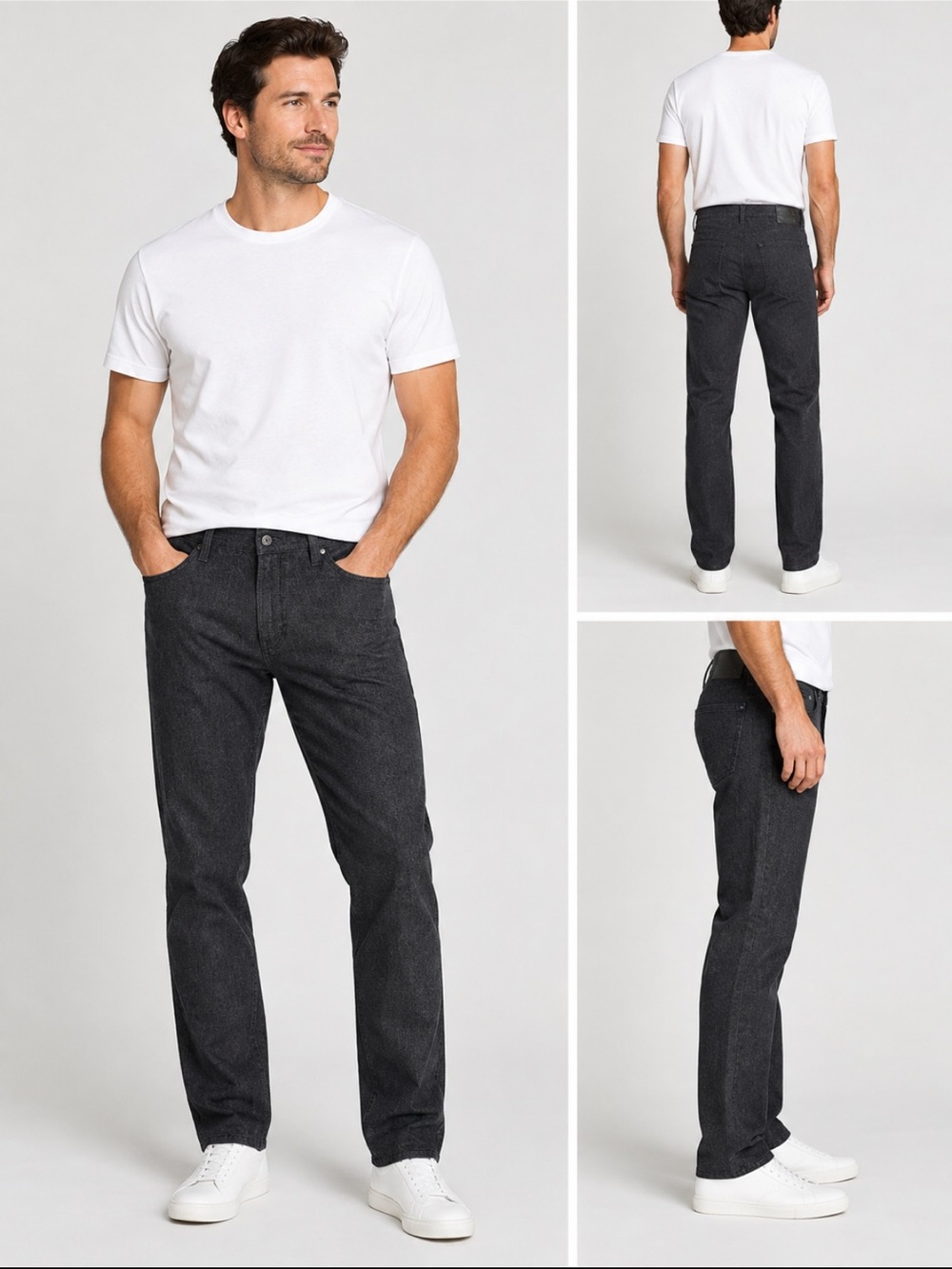 AG The Graduate Soft Cotton/Modal Stretch Pants 33x32 Dark Charcoal Tailored Leg